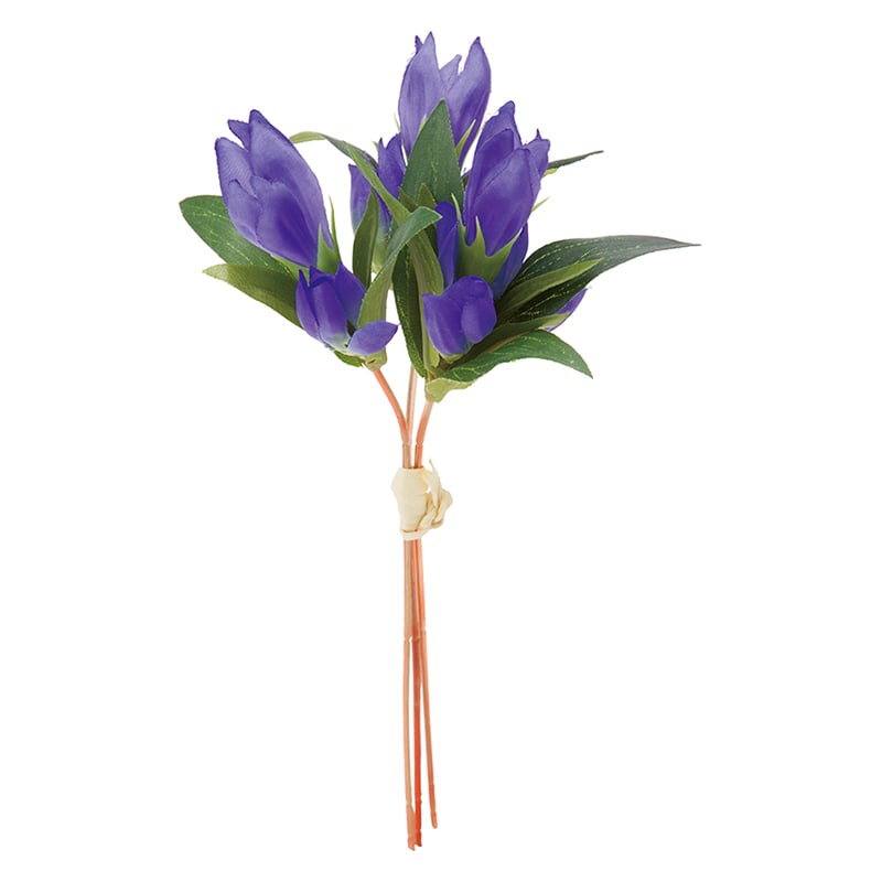 ポピー 造花　リンドウバンドル ダークブルー FS-8306-DBL 1束（ご注文単位12束）【直送品】