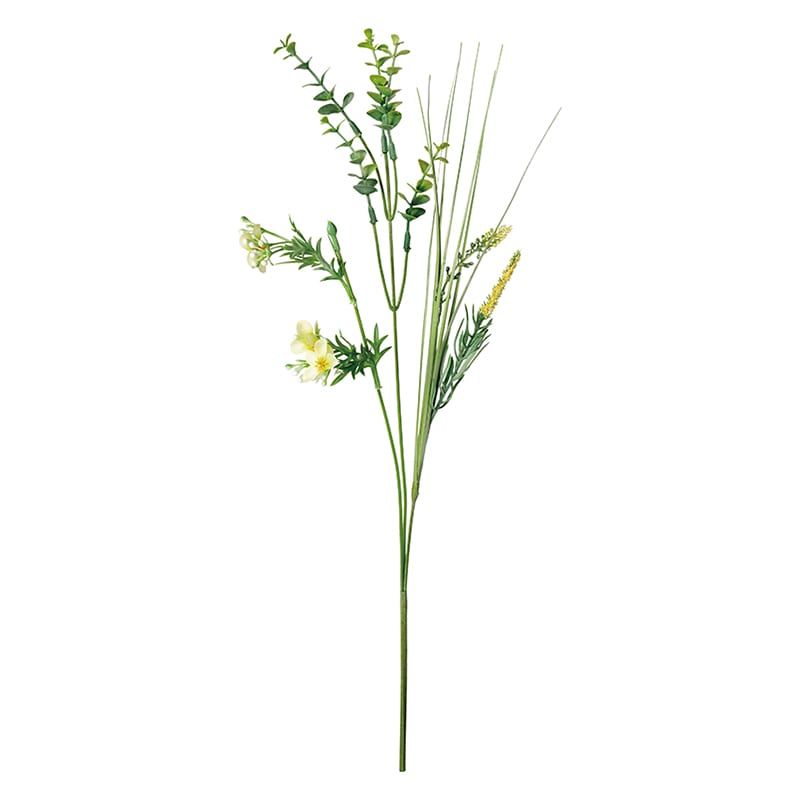 ポピー 造花 グラスユーカリミックスブッシュ ライトグリーン FG-5084-LGR 1本(ご注文単位24本)【直送品】