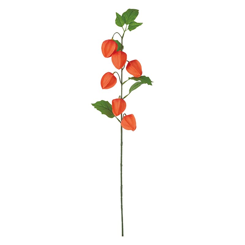 ポピー 造花　ホオズキ×6 オレンジ FS-8325-OR 1本（ご注文単位12本）【直送品】