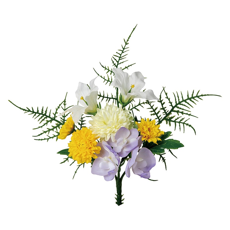 ポピー 造花　生け花風ランミックスブッシュ  FP-0870-MIX 1本（ご注文単位12本）【直送品】