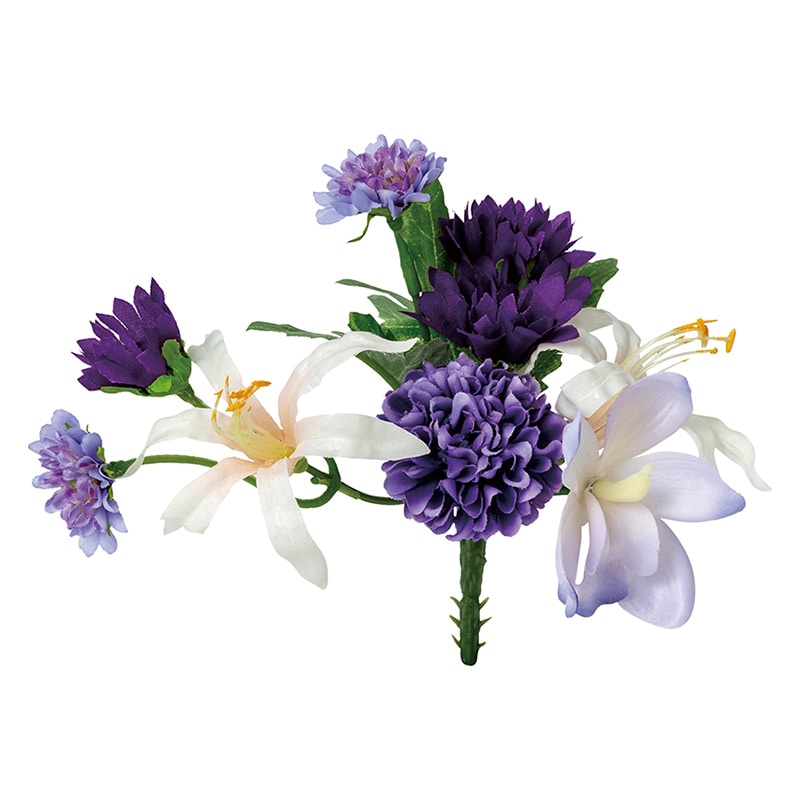 ポピー 造花　生け花風マムミックスブッシュ  FP-0871-MIX 1本（ご注文単位12本）【直送品】