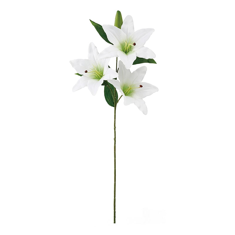 ポピー 造花　カサブランカ ホワイト FA-7299-W 1本（ご注文単位12本）【直送品】