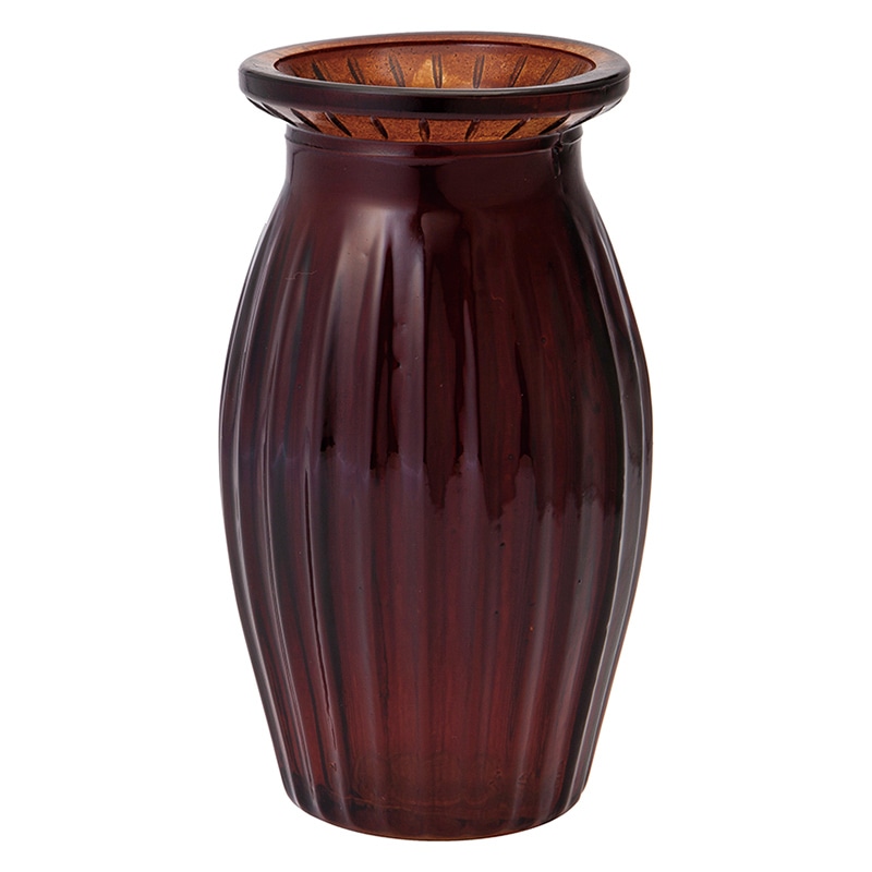 ポピー ガラスオーバルベースミニ ブラウン RFB-040 1個（ご注文単位1個）【直送品】