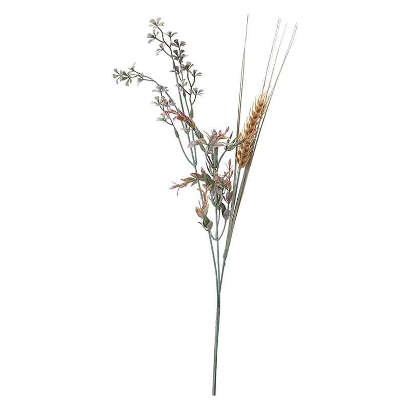 ポピー 造花 ドライラグラスミックスブッシュ グリーン FG-5119-GR 1本(ご注文単位24本)【直送品】