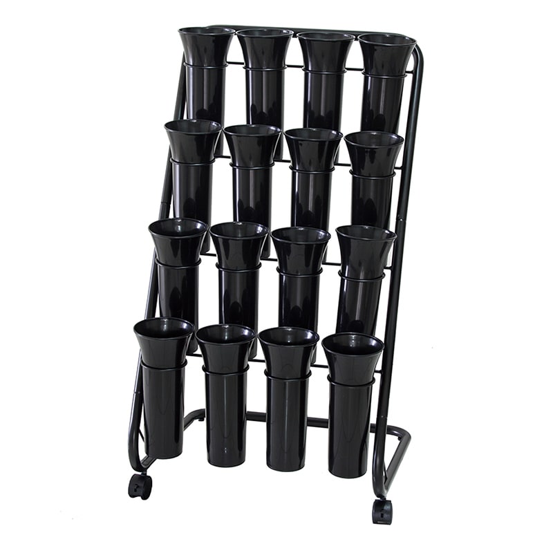ポピー フラワースタンド　16ポット ブラック ZW-364-BLK 1セット（ご注文単位1セット）【直送品】