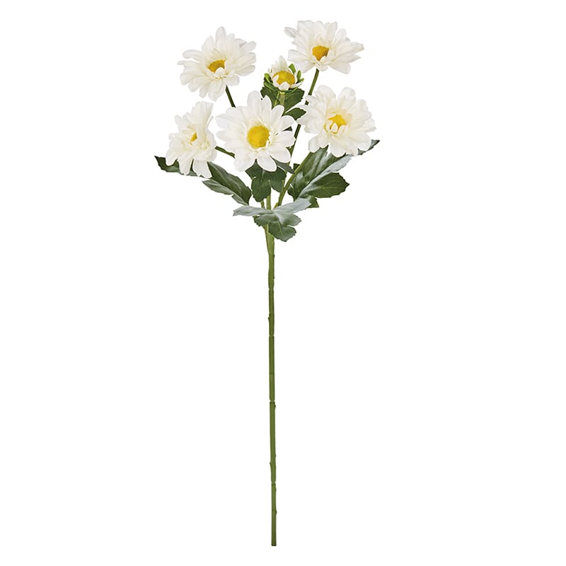 ポピー 造花 マムスプレー ホワイト FA-7323-W 1本(ご注文単位12本)【直送品】