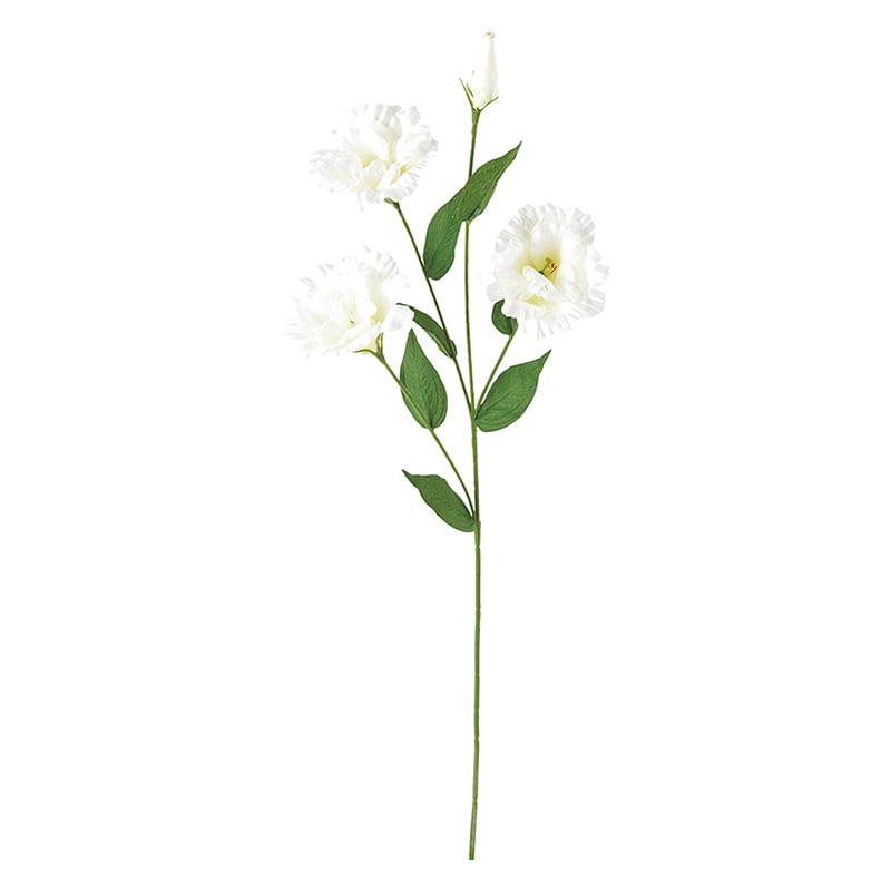 ポピー 造花　リシアンサス ホワイト FA-7327-W 1本（ご注文単位12本）【直送品】