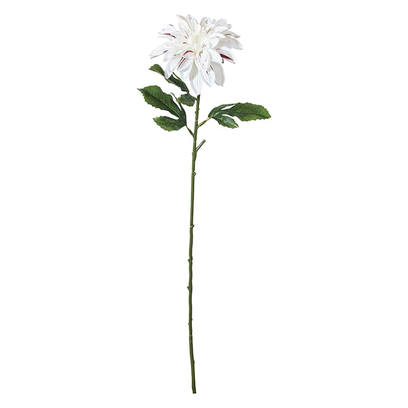 ポピー 造花　斑入　シングルダリア ホワイト FA-7328-W 1本（ご注文単位12本）【直送品】