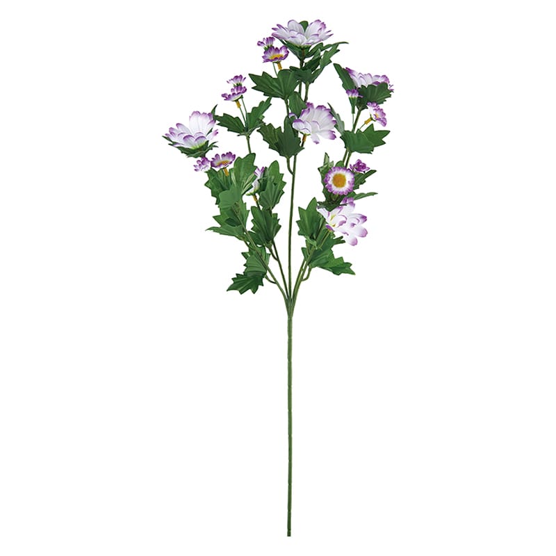 ポピー 造花　デイジー大 パープルホワイト FA-7024A-PUW 1本（ご注文単位12本）【直送品】