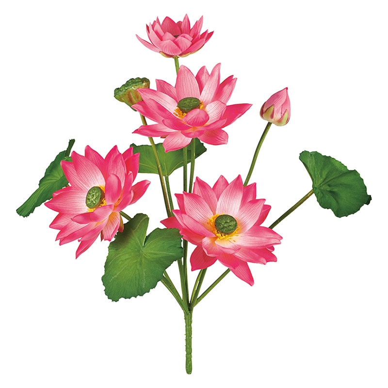 ポピー 造花　ロータスブッシュ ピンク FB-2598-P 1本（ご注文単位6本）【直送品】