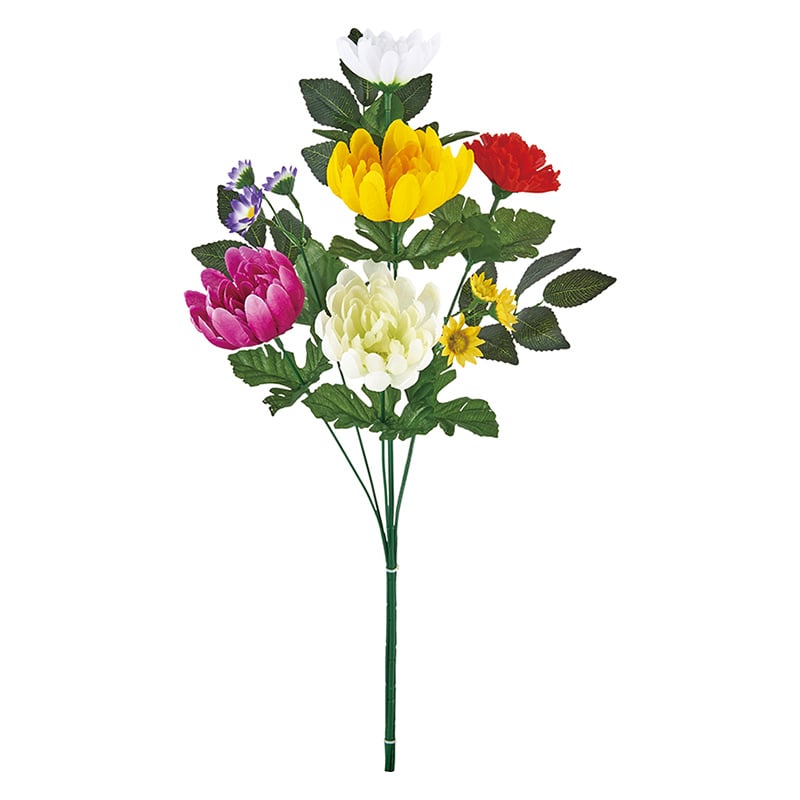 ポピー 造花　大和仏花組花 S FP-0896-MIX 1束（ご注文単位24束）【直送品】
