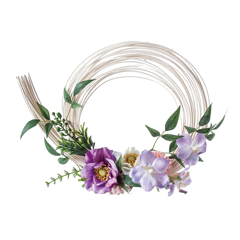 ポピー 造花　メモリアルリース パープル FPN-0040 1個（ご注文単位1個）【直送品】