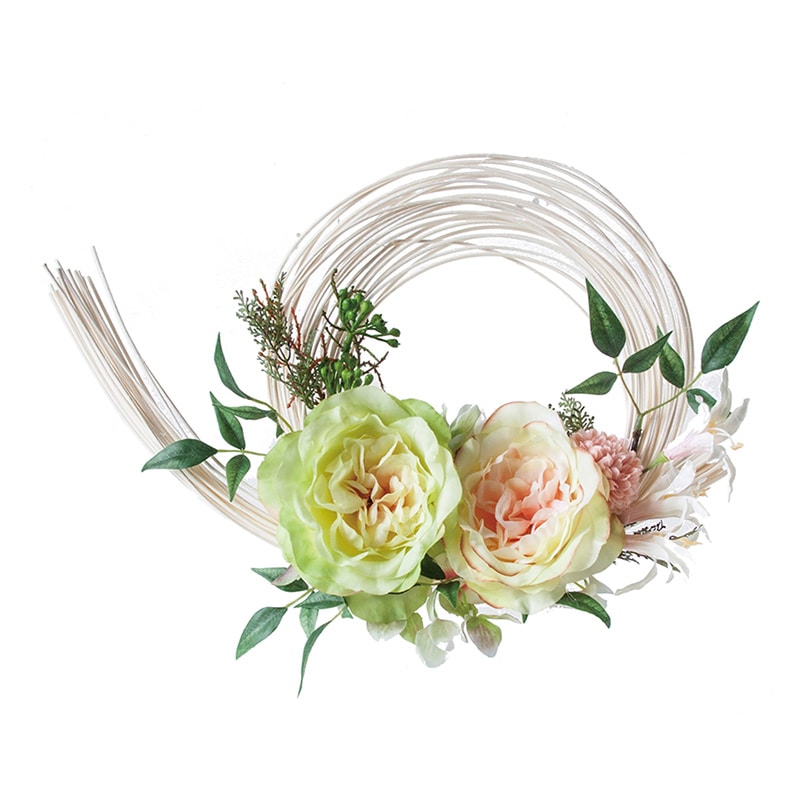 ポピー 造花　メモリアルリース ピンク FPN-0041 1個（ご注文単位1個）【直送品】