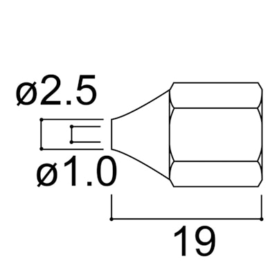 白光 メルター ノズル 804用 φ1×19mm A1088 1個(ご注文単位1個)【直送品】
