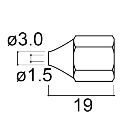 白光 メルター　ノズル　804用 φ1.5×19mm A1086 1個（ご注文単位1個）【直送品】