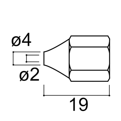 白光 メルター　ノズル　804用 φ2×19mm A1083 1個（ご注文単位1個）【直送品】