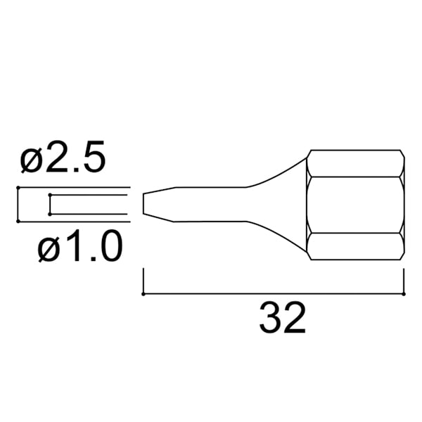 白光 メルター　ロングノズル　804用 φ1×32mm A1089 1個（ご注文単位1個）【直送品】