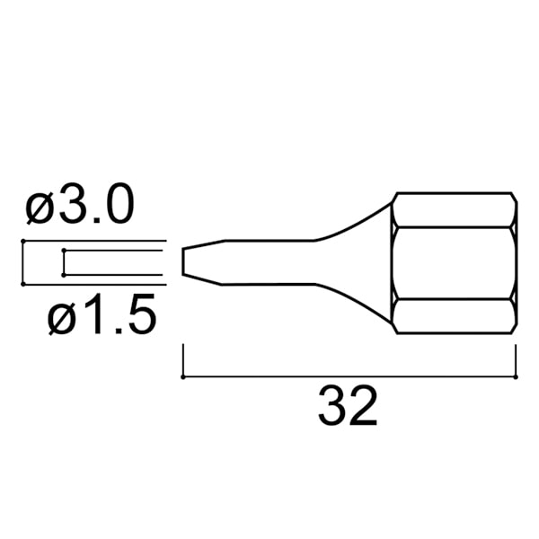 白光 メルター　ロングノズル　804用 φ1.5×32mm A1087 1個（ご注文単位1個）【直送品】