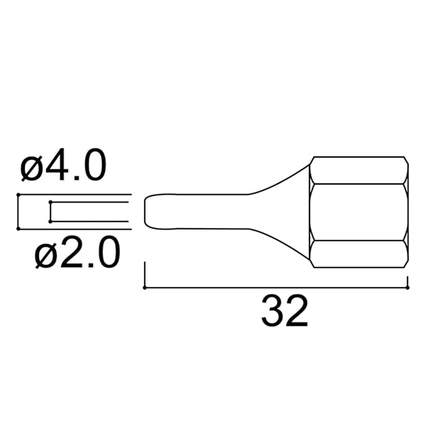白光 メルター　ロングノズル　804用 φ2×32mm A1084 1個（ご注文単位1個）【直送品】