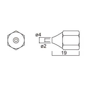白光 メルター　ノズル　805用 φ2mm A1307 1個（ご注文単位1個）【直送品】