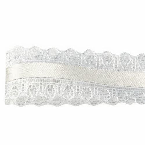 青山 リボン　ニュースィートサテンレース　2780 18×10 #01 1巻（ご注文単位1巻）【直送品】