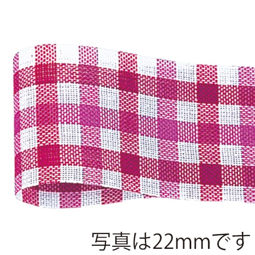 青山 リボン　キャンディーチェック　1444 16×25 #15 1巻（ご注文単位1巻）【直送品】