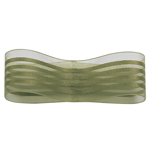 青山 リボン オーガンジーフォーストライプ 9716 25×30 #28 1巻(ご注文単位1巻)【直送品】