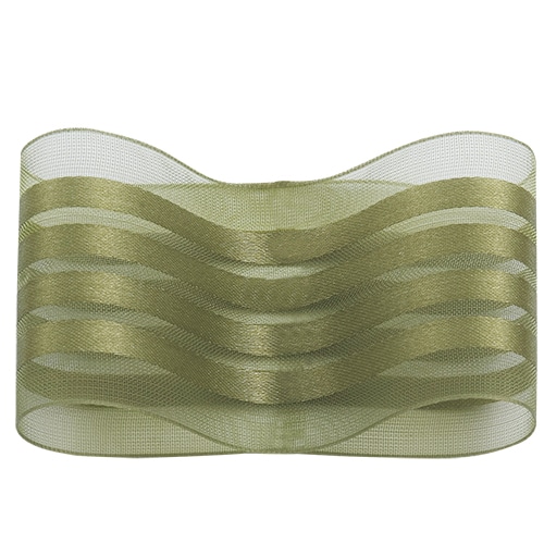 青山 リボン オーガンジーフォーストライプ 9717 40×30 #28 1巻(ご注文単位1巻)【直送品】