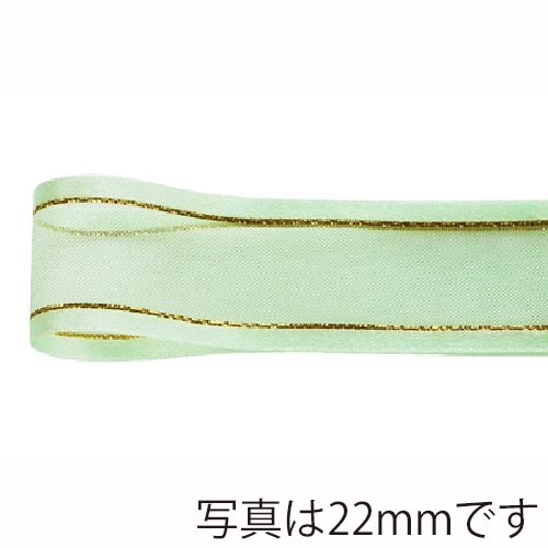 青山 リボン　シェアサテン　ゴールドエッジ　0508 10×30 #44 1巻（ご注文単位1巻）【直送品】