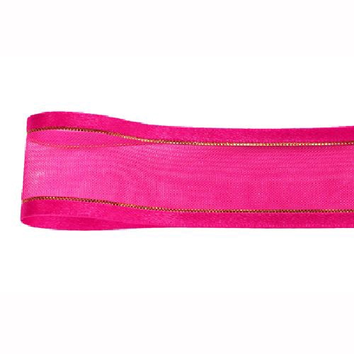 青山 リボン　シェアサテンゴールドエッジ　0509 22×30 #15 1巻（ご注文単位1巻）【直送品】