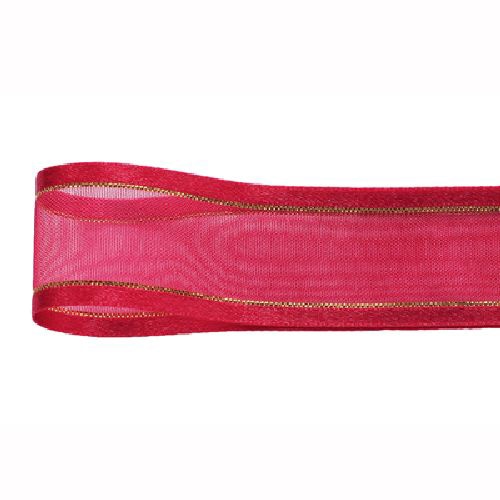 青山 リボン　シェアサテン　ゴールドエッジ　0509 22×30 #16 1巻（ご注文単位1巻）【直送品】