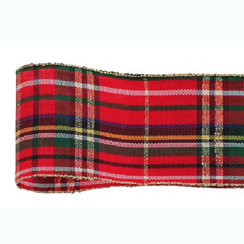 青山 リボン　キラキラチェック　0568 40×8 #16 1巻（ご注文単位1巻）【直送品】