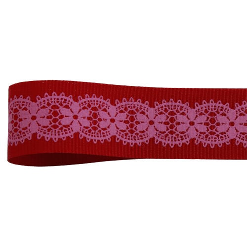 青山 リボン　グログランレース　0593 18×10 #16 1巻（ご注文単位1巻）【直送品】