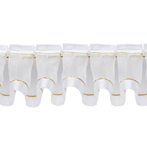 青山 リボン メタリックシェアサテンフリル 2121 36×2.5 #04 1巻(ご注文単位1巻)【直送品】