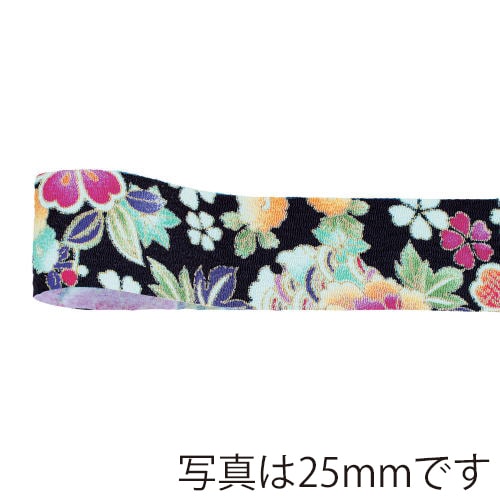 青山 リボン チリメン花ちらし 1580 50×7 #39 1巻(ご注文単位1巻)【直送品】