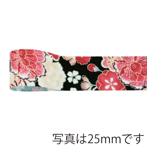 青山 リボン チリメン花ちらし 1580 50×7 #33 1巻(ご注文単位1巻)【直送品】