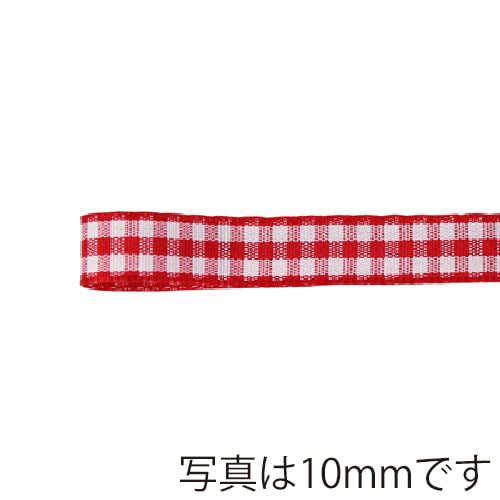 青山 リボン ウーブンギンガムチェック 0435 6×10 #16 1巻(ご注文単位1巻)【直送品】