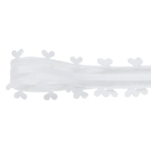 青山 リボン　ハートオーガンジー　セーフワイヤー入り 3262　25×10 #01 1巻（ご注文単位1巻）【直送品】