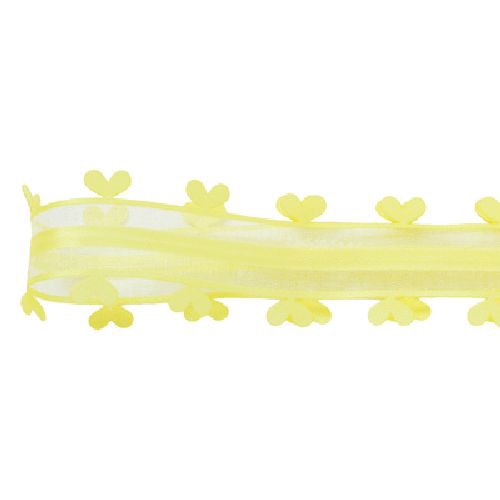 青山 リボン　ハートオーガンジー　セーフワイヤー入り 3262　25×10 #03 1巻（ご注文単位1巻）【直送品】