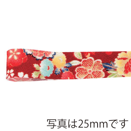 青山 リボン チリメン花ちらし 1580 50×7 #16 1巻(ご注文単位1巻)【直送品】