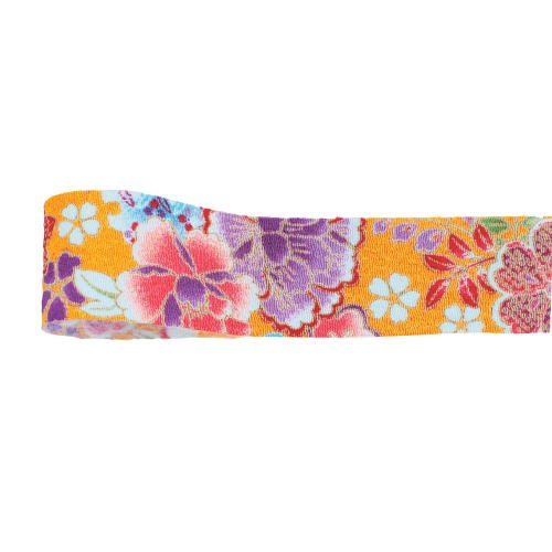 青山 リボン チリメン花ちらし 1657 25×7 #04 1巻(ご注文単位1巻)【直送品】