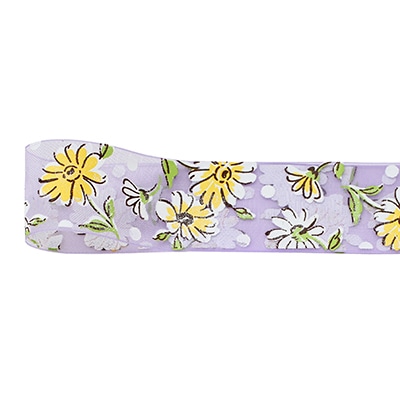 青山 リボン　オーガンジーデージー　0233 25×18 #38 1巻（ご注文単位1巻）【直送品】