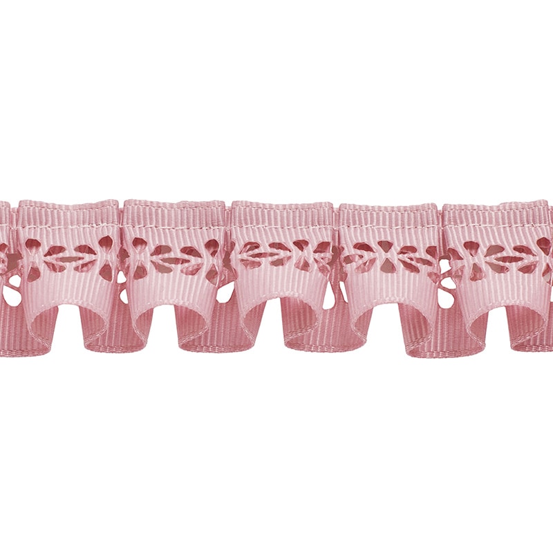 青山 リボン グログラン パンチングフリル 2114 25×2 #471 1巻(ご注文単位1巻)【直送品】