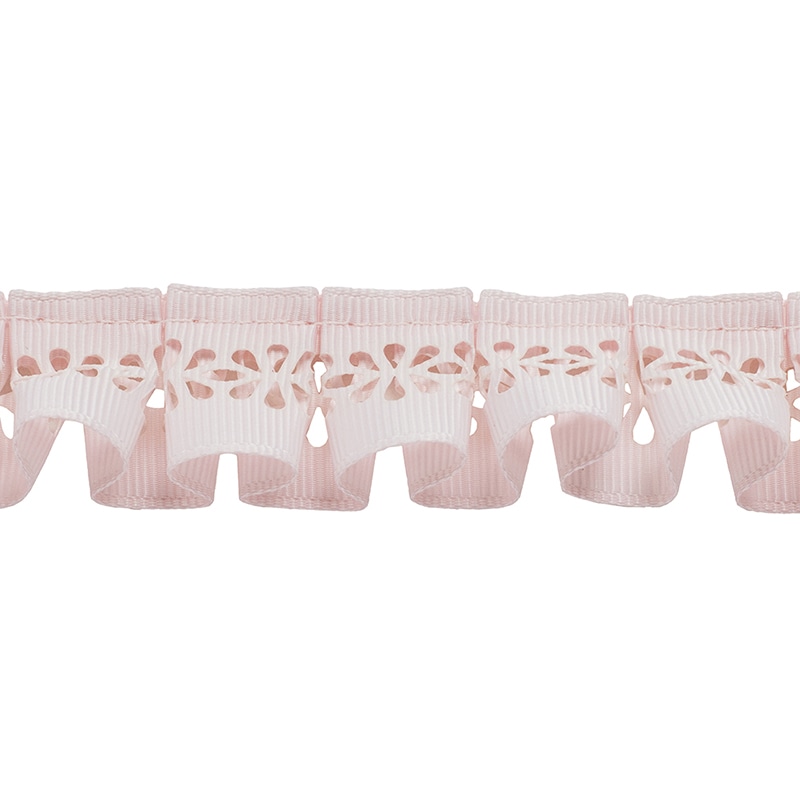 青山 リボン グログラン パンチングフリル 2114 25×2 #487 1巻(ご注文単位1巻)【直送品】