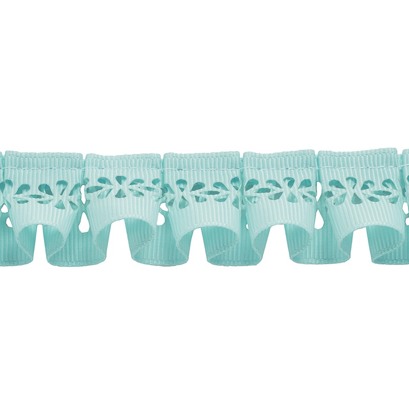 青山 リボン グログラン パンチングフリル 2114 25×2 #630 1巻(ご注文単位1巻)【直送品】