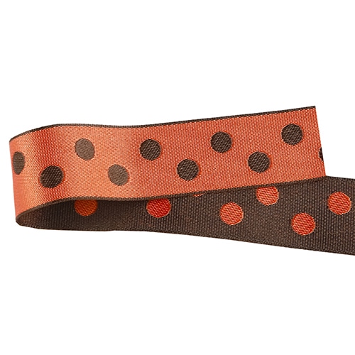 青山 リボン　水玉ジャガード　　0378 25×4.5 #43 1巻（ご注文単位1巻）【直送品】