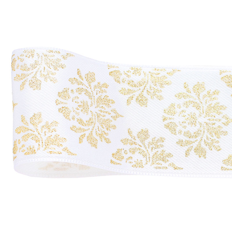 青山 リボン メタリックローズ 3041 40×10 #01 1巻(ご注文単位1巻)【直送品】