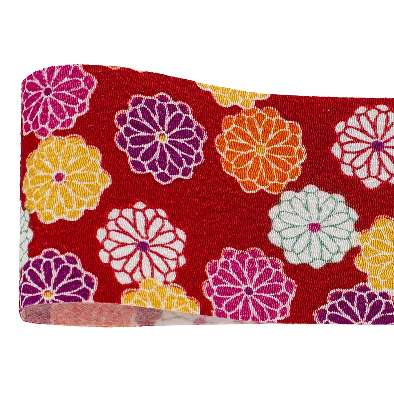 青山 リボン チリメン花飾り 1650 50×7 #16 1巻(ご注文単位1巻)【直送品】