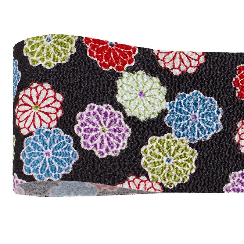 青山 リボン チリメン花飾り 1650 50×7 #33 1巻(ご注文単位1巻)【直送品】