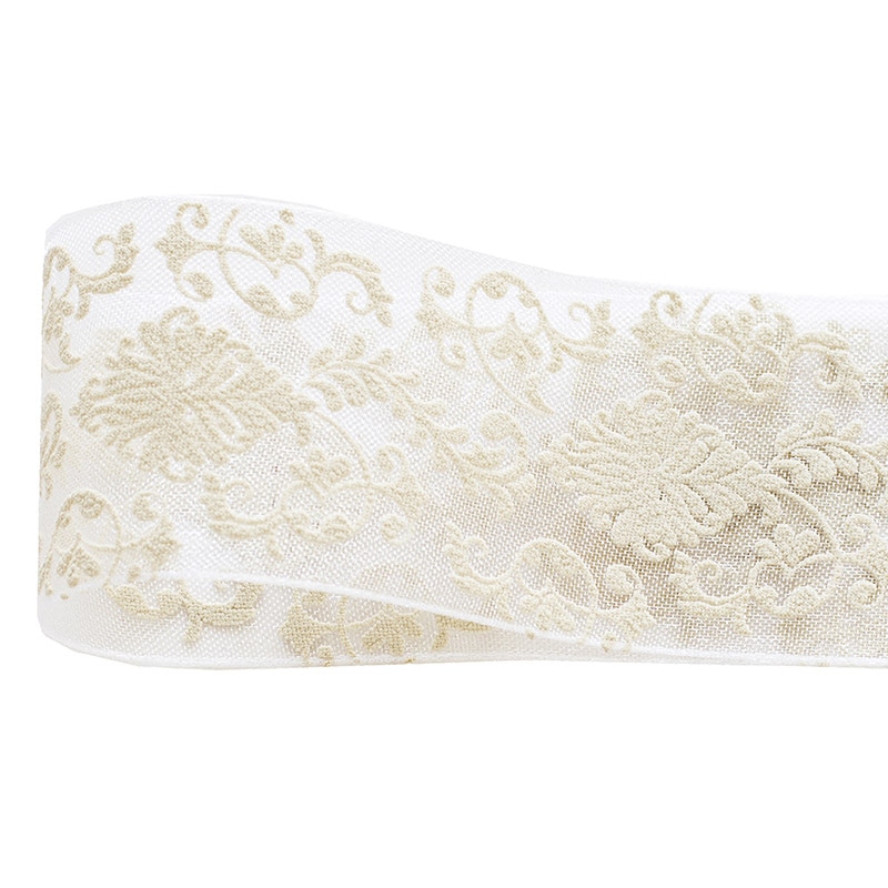 青山 リボン オーガンジーダマスク 0202 36×10 #01 1巻(ご注文単位1巻)【直送品】